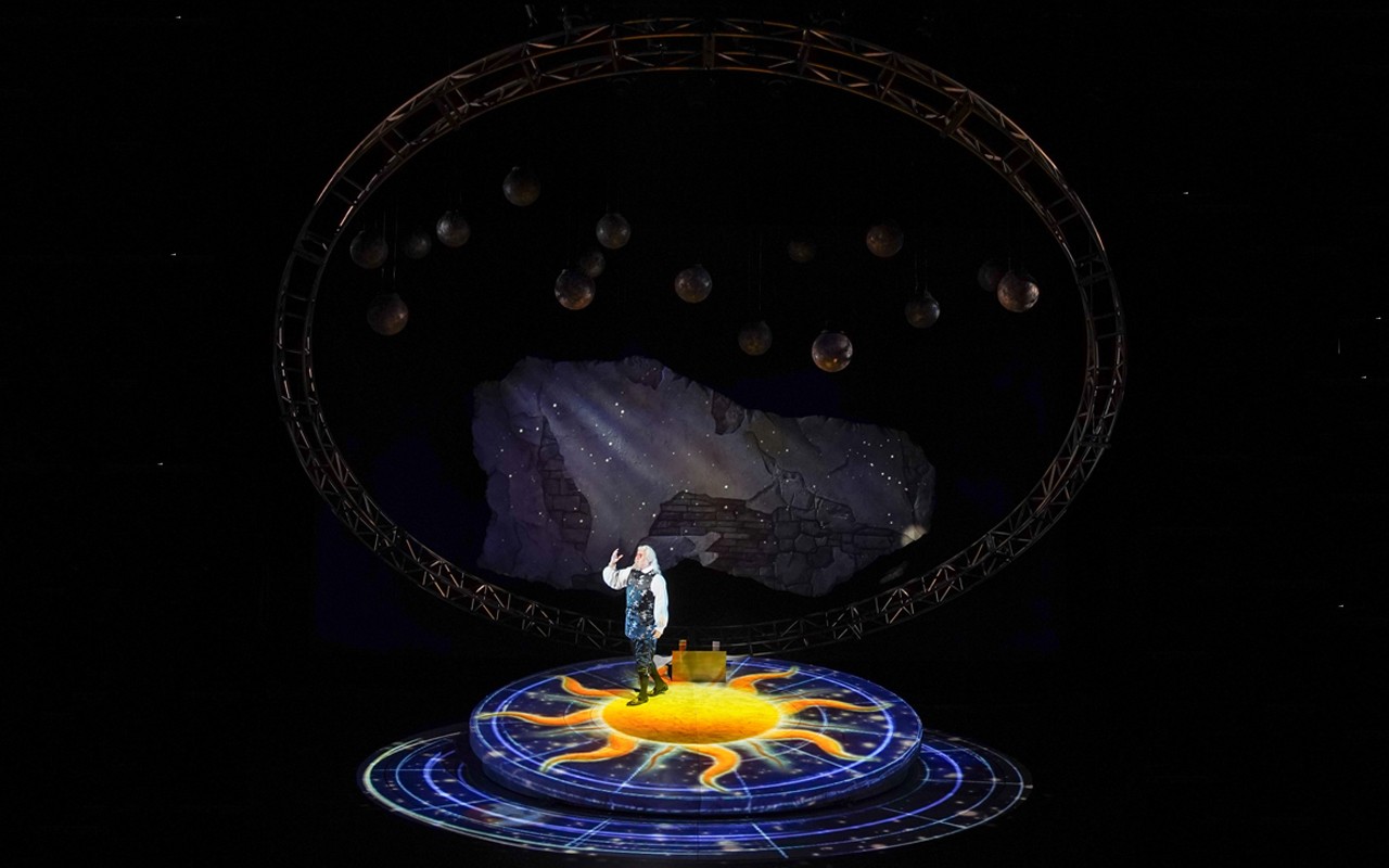 Students performing in a photo of CCM's March/April 2022 production of "Galileo Galilei." Photo/Mark Lyons